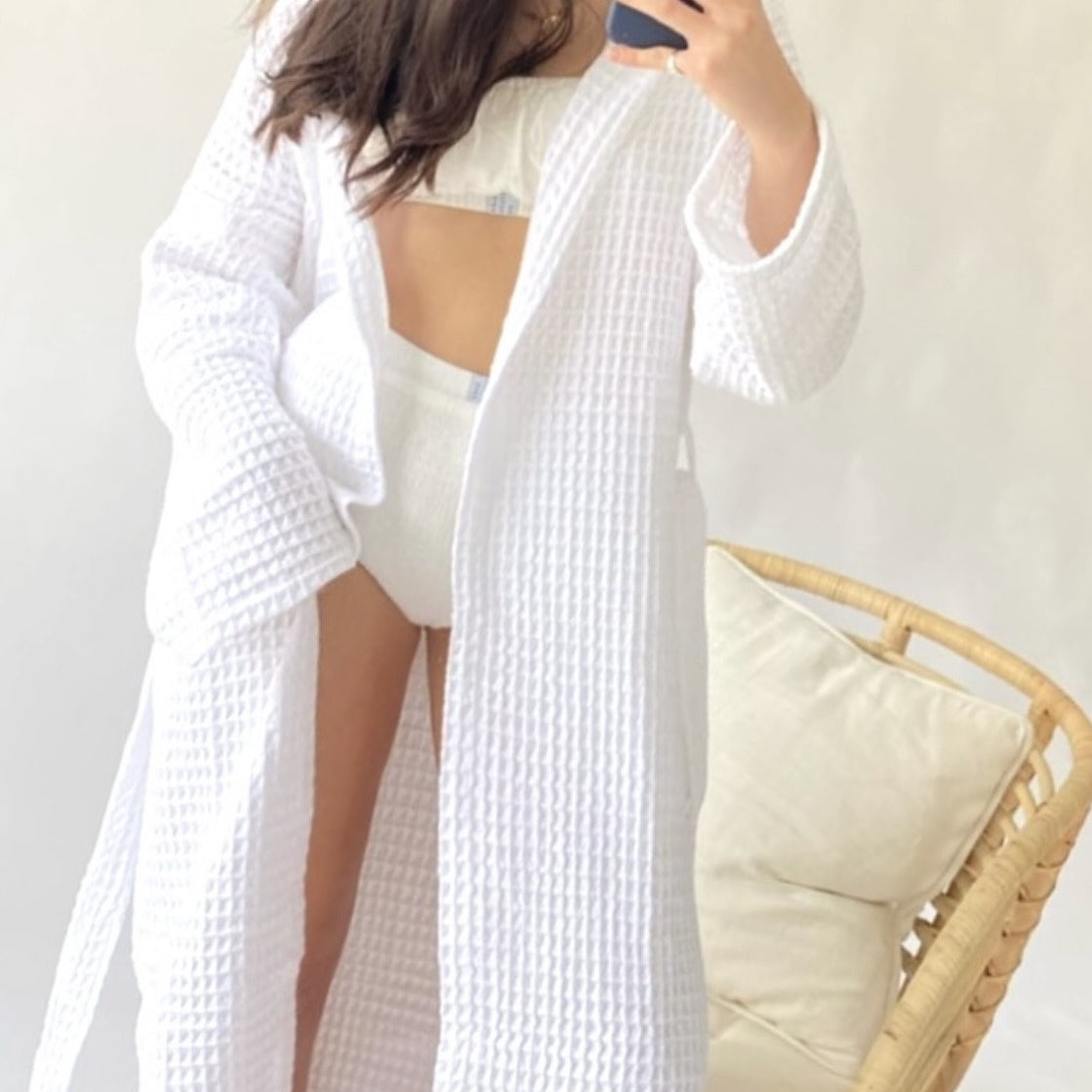 Waffle Soft Hooded Robe - 2 Colors